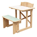 Titel in het Nederlands: **Houten Kindertafel met Stoel - Verstelbaar en Compact**